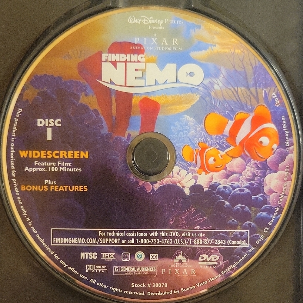Finding Nemo Widescreen DVD - Picture 5 of 5